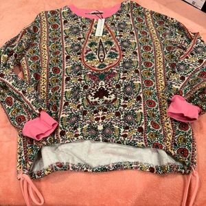 Alicia +Olivia Flowers pot Ecru mul sweater